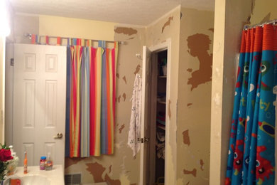 Bathroom wallpaper removal and new paint