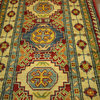 New Geometric Oriental Kazak Runner 3x9 Hand Knotted Ivory/Multi-Color Rug H3439