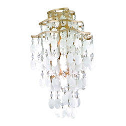 Corbett Lighting Dolce Capiz Shell and Crystal 2-Light Wall Sconce - Wall Sconces