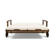 Noble House Perla Double Lounge for Yard and Patio in Teak with Cream Cushions