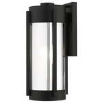 Livex Lighting - Livex Lighting 22383-04 Sheridan - Three Light Outdoor Wall Lantern - Mounting Direction: Up/Down  ShSheridan Three Light Black/Brushed Nickel *UL: Suitable for wet locations Energy Star Qualified: n/a ADA Certified: n/a  *Number of Lights: Lamp: 3-*Wattage:60w Medium Base bulb(s) *Bulb Included:No *Bulb Type:Medium Base *Finish Type:Black/Brushed Nickel