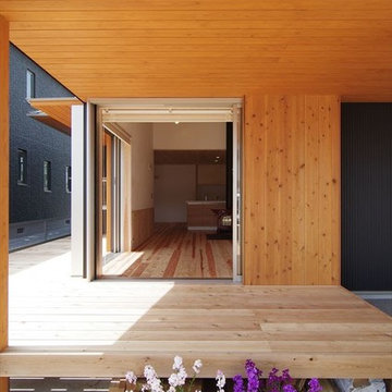 薪ストーブのある平屋のような家