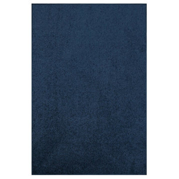 Furnish My Place Navy 2' x 6' Solid Color Rug Made In Usa