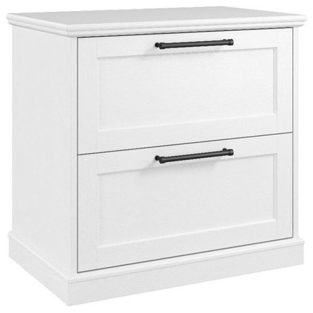 Bush Westbrook 2 Drawer Lateral File Cabinet in White Ash - Engineered Wood