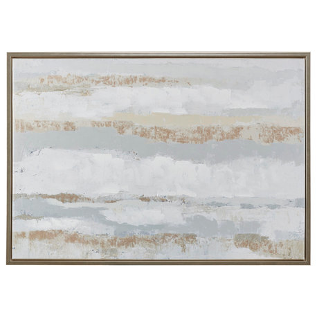 Madison Park Strato Hand Embellishment Framed Canvas With Gold Foil