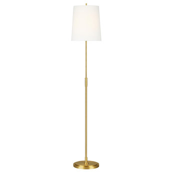 Beckham Classic 1-Light Floor Lamp, Burnished Brass