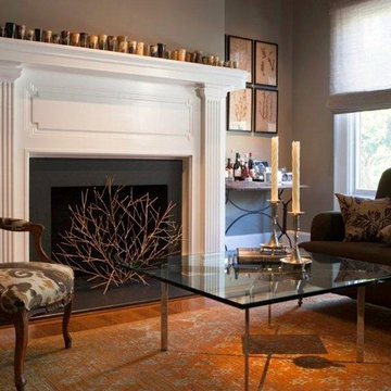 Branch hearth sculpture, installation photograph