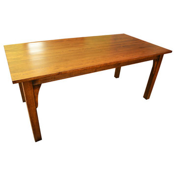 Arts and Crafts Style Mission Solid Oak 6' Dining Table
