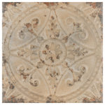 Merola Tile - Saja Blanco Ceramic Floor and Wall Tile - Our Saja Blanco Ceramic Floor and Wall Tile is inspired directly by a series of rusted metallic molds that were originally used to shape ceiling plaster moldings. Named after the Saja River in Spain, this tile features raised floral motifs that are reminiscent of tin ceiling tiles in beige, brown and terracotta tones. Designed by interior architect and furniture designer Francisco Segarra, this tile is a true reflection of vintage industrial design. Realistic imitations of scuffs and spots that are the marks of well-loved, worn, century-old tile bring rustic charm to any interior setting. These rustic scuffs and spots convince that this tile is truly aged. Available in 10 print variations that are randomly scattered throughout each case, the variation throughout each tile mimics an authentic aged appearance. Its glazed and durable features makes it an ideal choice for indoor installations including kitchens, bathrooms, showers, backsplashes, and fireplace facades. Tile is the better choice for your space. This tile is made from natural ingredients, making it a healthy choice as it is free from allergens, VOCs, formaldehyde and PVC.