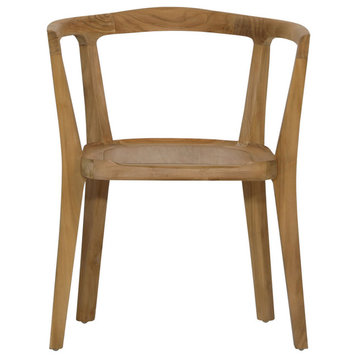 Sanded Tia Teak Dining Arm Chair