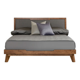 Nova Domus Soria Gray and Walnut Bed, Queen - Midcentury - Platform Beds - by Vig Furniture Inc ...
