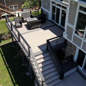 TimberTech Slate Gray Deck with cable rails in McHenry, IL