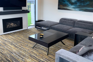 Living room - modern living room idea in Wellington