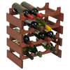 Wooden Mallet Dakota 4 Tier 16 Bottle Wine Rack in Mahogany