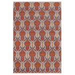 Bareens Designer Rugs - Boho Chic Ziegler Rolf Blue Rust Hand-Knotted Wool Rug - 10'1'' x 13'10'' - Enhance the ambiance of your home with this magnificent Persian-influenced Turkish hand-knotted rug made by skilled artisans capable of creating the most exceptional vegetable dyes and hand-spun wool. This exquisite handmade rug is a one-of-a-kind Peshawar Kafkaz, otherwise identified as Chobi, Chobi Peshawar, Oushak, or Ziegler rug. These handmade rugs are crafted in Pakistan utilizing superior-quality wool imported from Australia, New Zealand, and Korea in two types of weaves: the Persian weave and the Mori weave. This rug is meticulously crafted by hand using the finest natural vegetable dyes extracted from local plants. The artisans use a blend of hand-spun local and fine merino wool, resulting in a rug with a compelling texture, higher lanolin content, and longer staple. The artisans occasionally incorporate natural or artificial silk into the pile to enhance specific motifs. The finished product is an awe-inspiring execution of flawless design and an understated palette that exudes elegance.