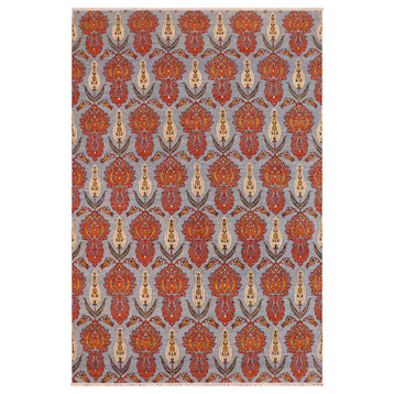 Boho Chic Ziegler Rolf Blue Rust Hand-Knotted Wool Rug - 10'1'' x 13'10''
