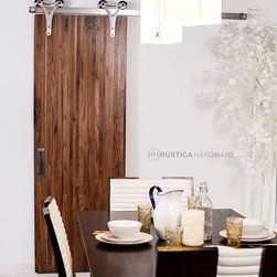 Rustica Hardware - Vertical Modern Slab Barn Door - Kitchen Countertops