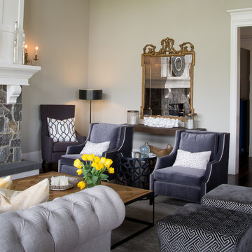Classic Meets Eclectic in Grand Craftsman-Inspired Home By Blue Garnet Design/ T