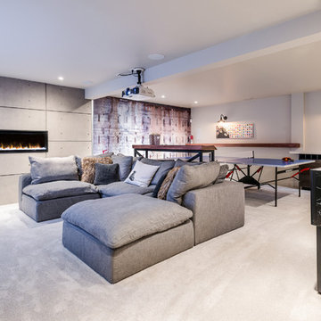 Modern Media & Family Room
