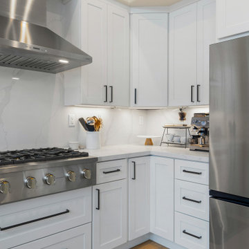 Sleek Modern Kitchen with White Cabinets 2 and High-End Appliances