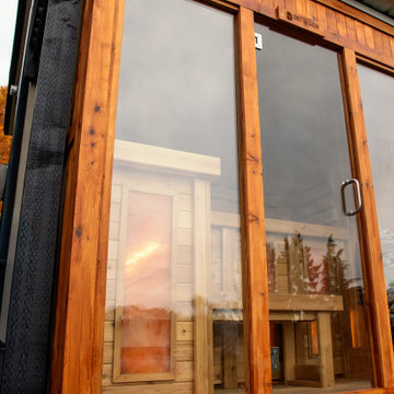 Sauna exterior (front view)