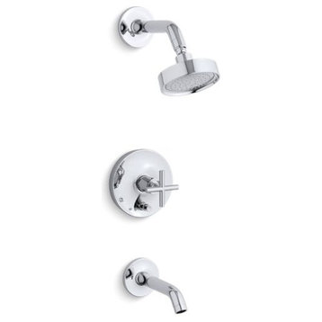 Kohler Purist Pressure-Balancing Bath/Shower Faucet Trim &, Polished Chrome