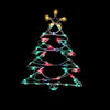 18" Lighted Tree Christmas Window Silhouette Decoration, Set of 4