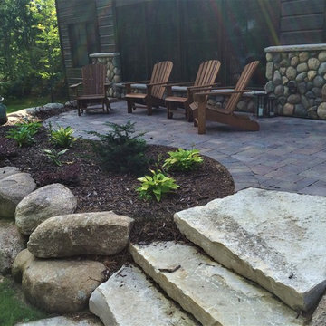 Stone outcropping steps