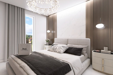 Ispirazione per una camera da letto minimalista