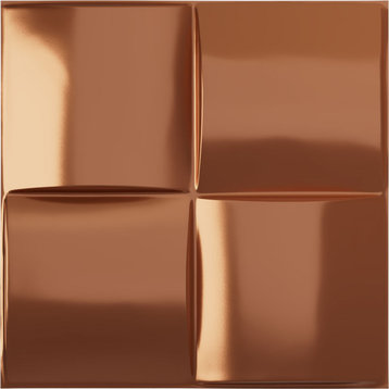 Smith EnduraWall Decorative 3D Wall Panel, 19.625"Wx19.625"H, Copper