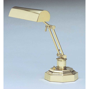 House of Troy P14-203 Piano / Desk 1 Light Piano Lamp Octagonal - Polished