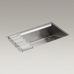 KOHLER 8 Degree 33" X 18" X 10" Under-mount Large Single-bowl Kitchen Sink - Kitchen Sinks