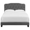 Modway Amelia Queen Modern Style Performance Velvet Bed in Gray Finish