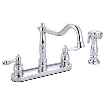 Banner Vintage Series Kitchen Faucet With Side Spray, Chrome