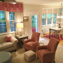 Family room furniture arrangement