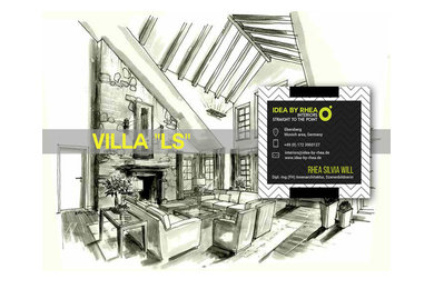 Villa LS, Wohnen unter offenem Dach mit Spezial-Kamin