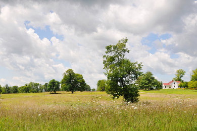 This is an example of a farmhouse landscaping in Louisville.