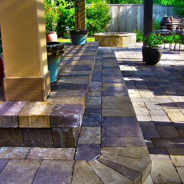Pergola, Patio, Spa, and Landscape