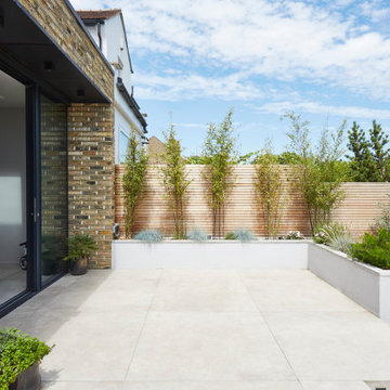 Rear extension / patio / planters
