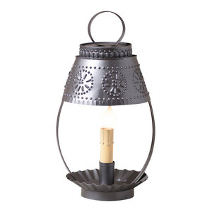 Canopy punch Tin Candle Holder in Smokey Black New