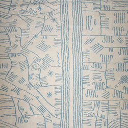 Afghani Uzbek Felt Wool Rug - Area Rugs