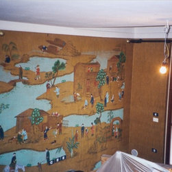 Panoramic Chinoiserie wallpaper mural - Products