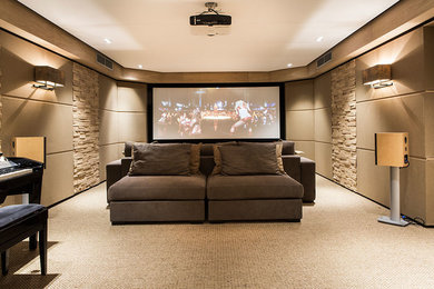 Transitional home theater photo in Amsterdam