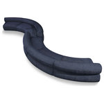 Meridian Furniture - Bale Cream Chenille Fabric Modular Sofa, Navy, 6-Piece, S-Shaped - Experience the perfect fusion of style and coziness with this Bale navy chenille fabric modular sofa, a standout piece from the Bale collection. A seamless combination of form and function, this sofa offers an inviting place to relax and curl up with a good book. Its luscious soft navy chenille upholstery exudes sophistication and provides unrivaled comfort. The sofa's upholstery has a cross-hatched design for a unique texture, adding to its aesthetic beauty in the living room, study, or lounge.