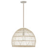 1-Light Pendant, Natural Rattan With A Matching Socket