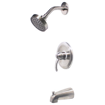 NIMBUS Shower and Bathtub Combo Set with Rough-in Valve, Brushed Nickel
