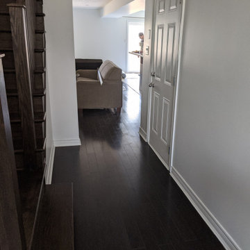 Laminate Installation Over Tile to Extend Our Customers Livingroom