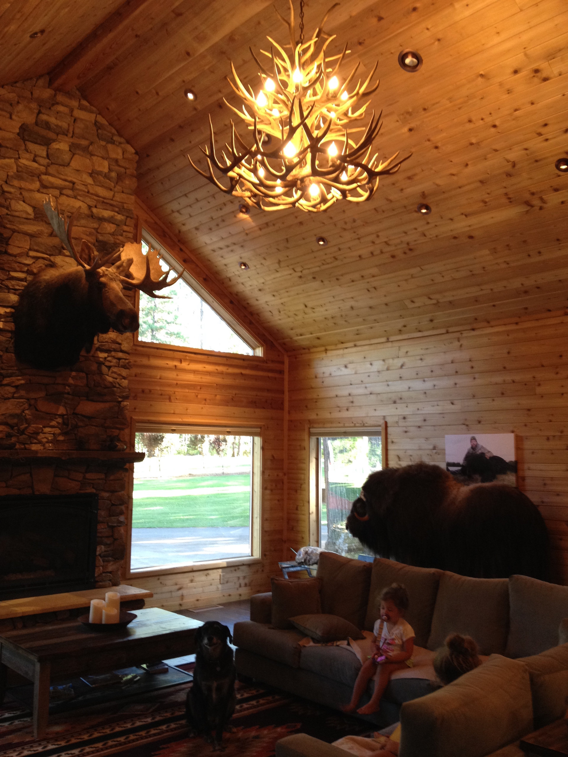 Mule Deer Double Tier Antler Chandelier Light, Large - Rustic ...