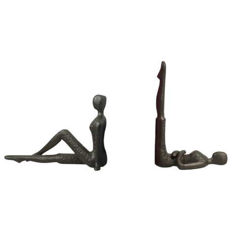 2-Piece Ladies Stretching Metal Bookend Set