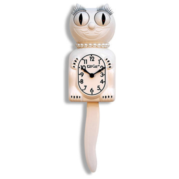 California Clock, Kit-Cat, Lady - White